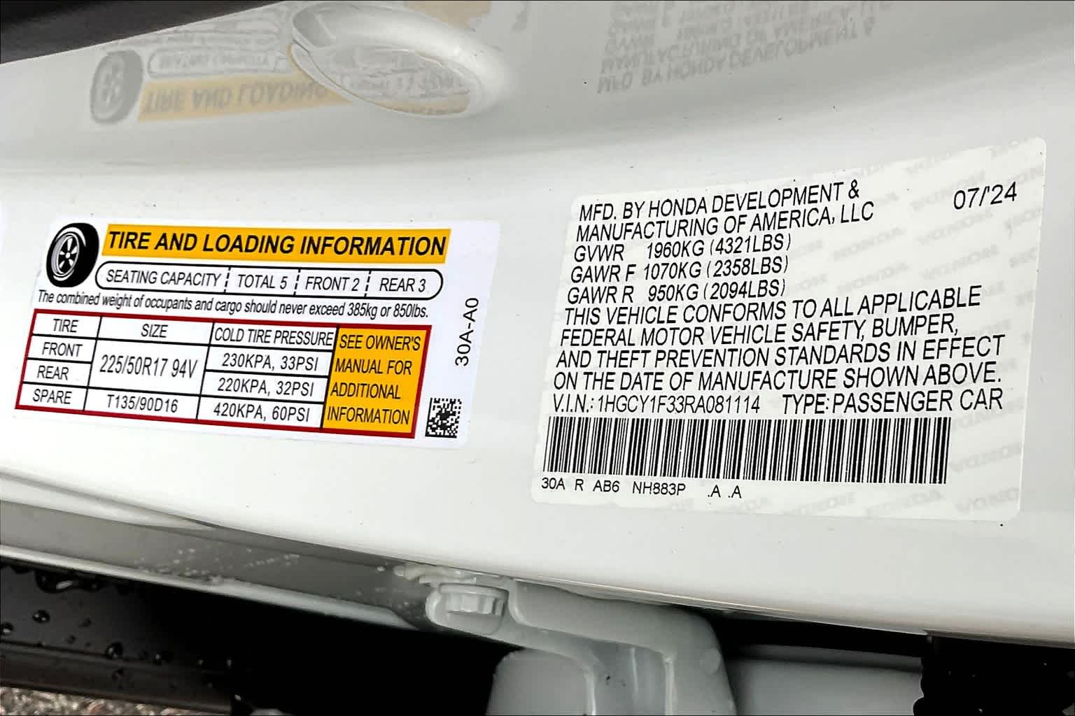 2024 Honda Accord EX - Photo 17