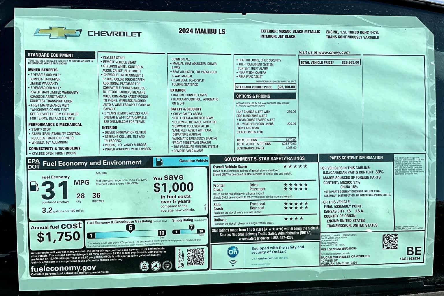 2024 Chevrolet Malibu LS - Photo 16